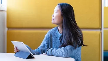 An student thinking about studying with The Open University.